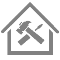 House with hammer and screwdriver, icon image for AHIL