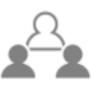 Three people silhouettes icon image for Mortgage Team